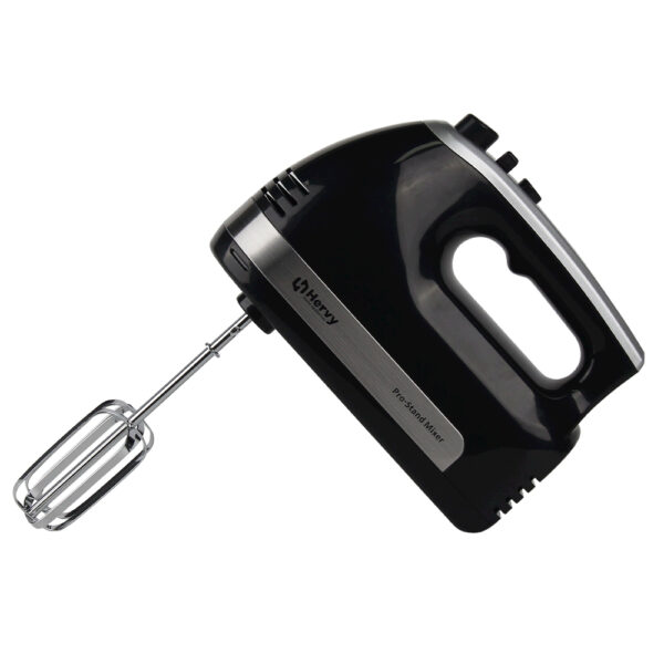 Hervy Glory Hand Mixer 500W, 5 Speed, Turbo, 2 Stainless Whisks & Doughs, Black