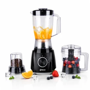 Hervy Stormy Blender 1.5L, 600W, 4 Speed, Turbo, 1 Chopper, 1 Grinder, Violet