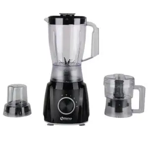 Hervy Stormy Blender 1.5L, 600W, 4 Speed, Turbo, 1 Chopper, 1 Grinder, Black