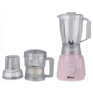 HERVY Stormy Blender 1.5L, 600W, 4 Speed, Turbo, 1 Chopper, 1 Grinder, Pink