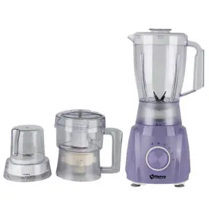 Hervy Stormy Blender 1.5L, 600W, 4 Speed, Turbo, 1 Chopper, 1 Grinder, Violet