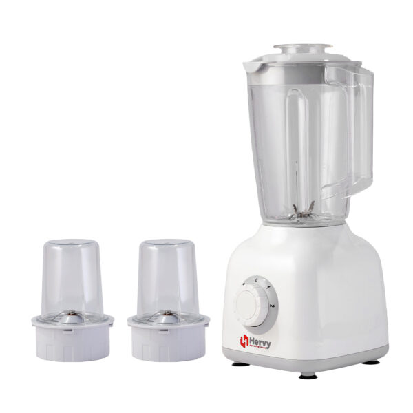 Hervy Maxy Blender 1.6L, 400W, 2 Speed, Turbo, 2 Grinders, White - Image 2