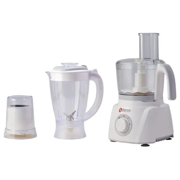 Hervy Multi-Act Food Processor 1000W, 30 Functions, 1.5L Jug, 1L Chopper, White - Image 2