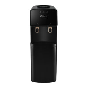 Hervy WD-002 Water Dispenser 550W, Cold/Hot Water, Refrigerator, 0.8L Hot Tank, Stainless Steel Compressor, Black