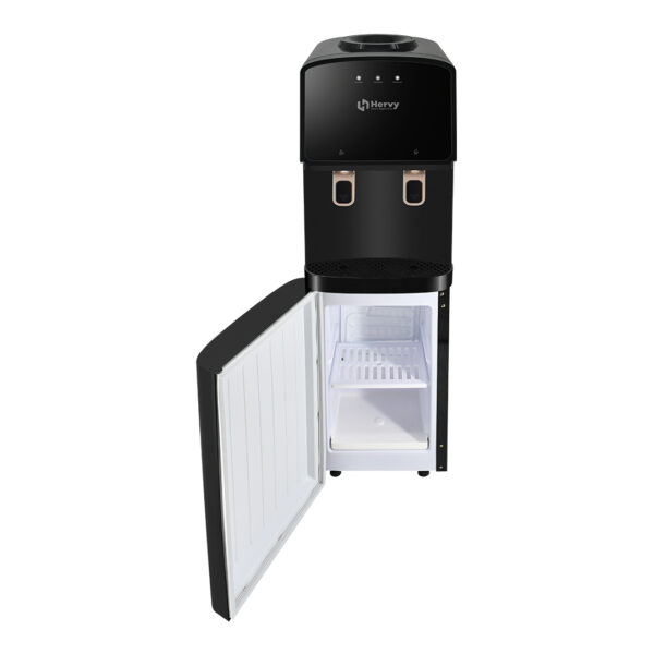 Hervy WD-002 Water Dispenser 550W, Cold/Hot Water, Refrigerator, 0.8L Hot Tank, Stainless Steel Compressor, Black - Image 3