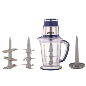 مفرمة هيرفي C-002 Hervy C-002، 2 لتر، 800 واط، 9 شفرات من الفولاذ المقاوم للصدأ، مضرب كريمة، قشارة ثوم، أزرق